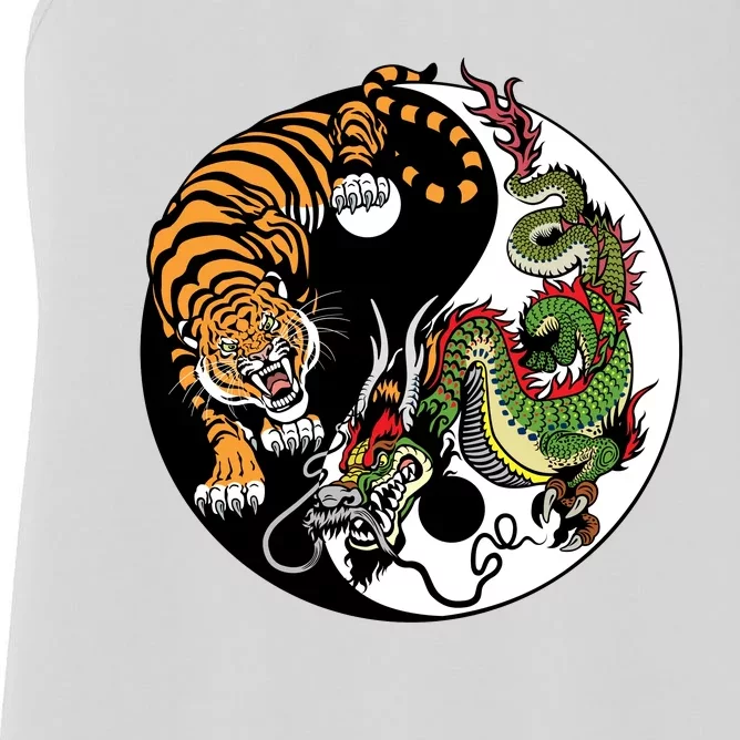 Ying Yang Tiger Dragon Women's Racerback Tank