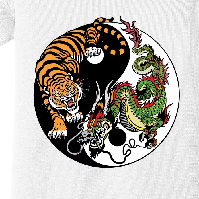 Ying Yang Tiger Dragon Baby Bodysuit