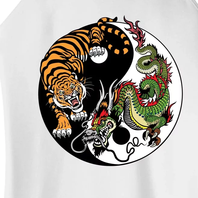 Ying Yang Tiger Dragon Women’s Perfect Tri Rocker Tank