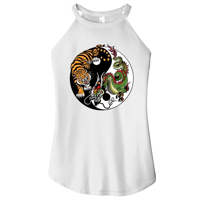 Ying Yang Tiger Dragon Women’s Perfect Tri Rocker Tank