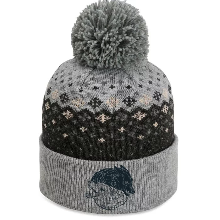 Ying Yang Wolves The Baniff Cuffed Pom Beanie