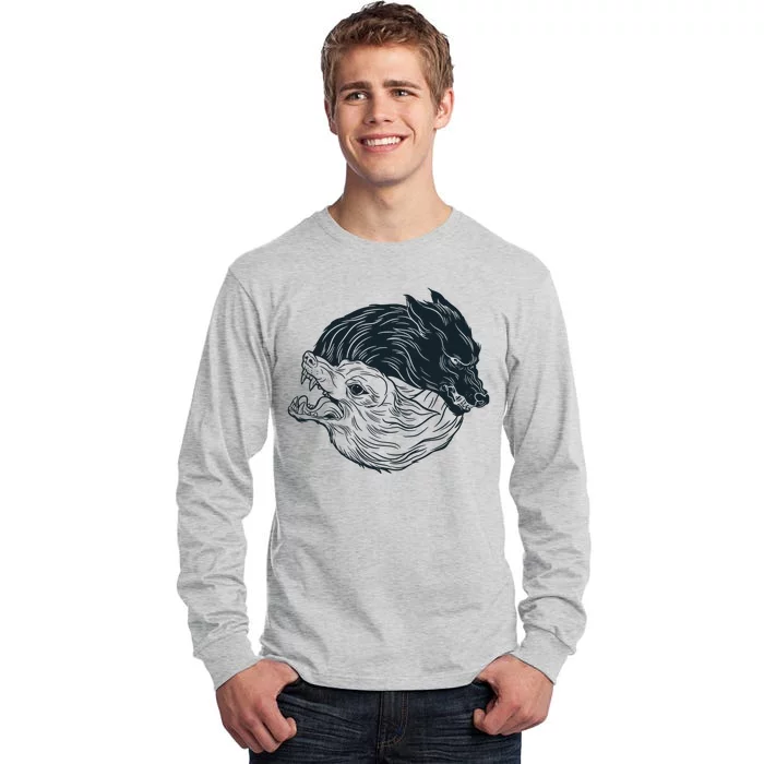 Ying Yang Wolves Tall Long Sleeve T-Shirt