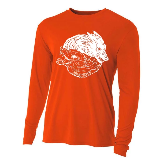 Ying Yang Wolves Cooling Performance Long Sleeve Crew