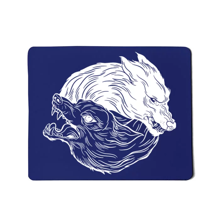 Ying Yang Wolves Mousepad