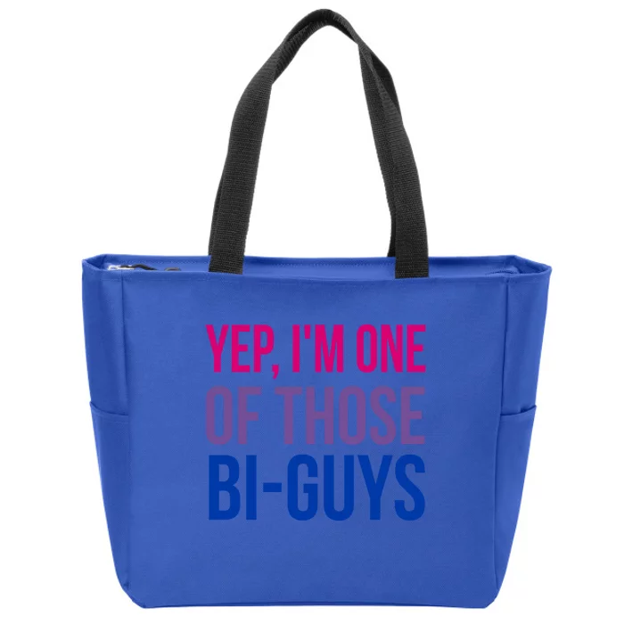 Yep I'm One Of Those Bigiftguys Funny Bisexual Lgbtqia Pride Gift Zip Tote Bag