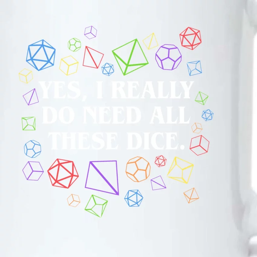 Yes I Really Do Need All These Dice Tabletop Rpg Black Color Changing Mug