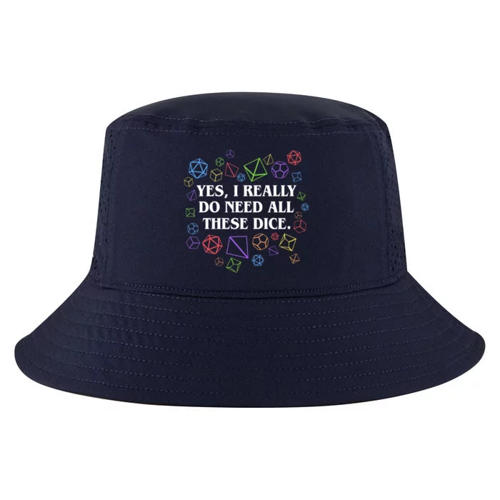 Yes I Really Do Need All These Dice Tabletop Rpg Cool Comfort Performance Bucket Hat