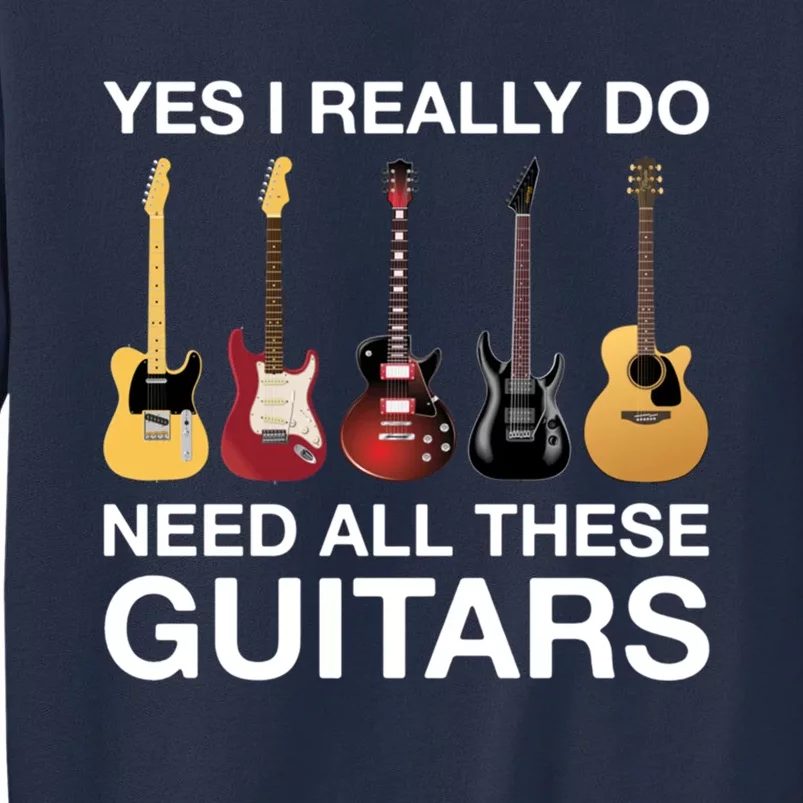 Yes I Really Do Need All These Guitars Active Sweatshirt