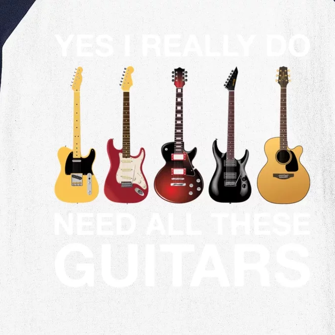 Yes I Really Do Need All These Guitars Active Baseball Sleeve Shirt