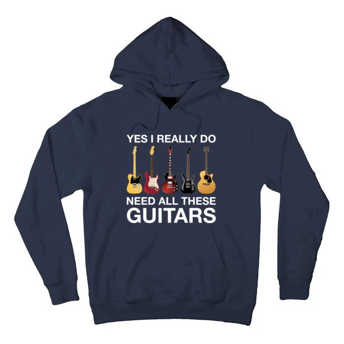 Yes I Really Do Need All These Guitars Active Tall Hoodie