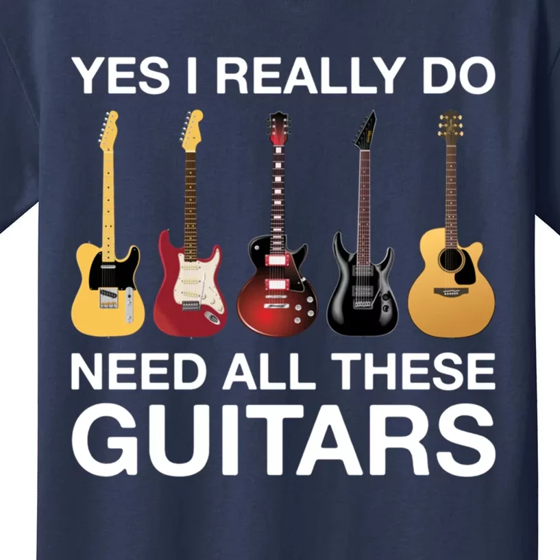 Yes I Really Do Need All These Guitars Active Kids T-Shirt