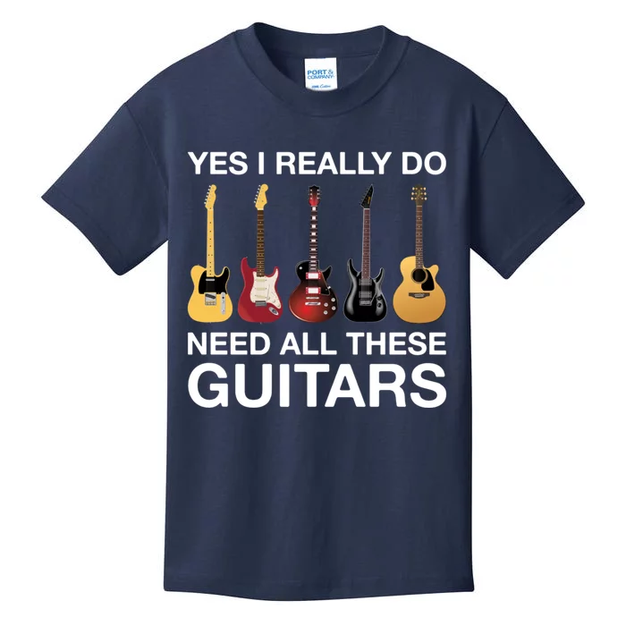 Yes I Really Do Need All These Guitars Active Kids T-Shirt