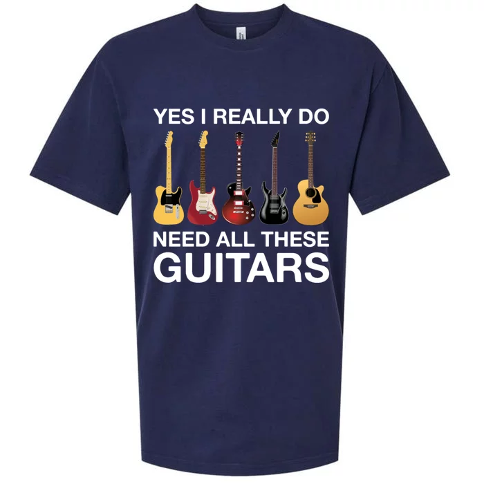 Yes I Really Do Need All These Guitars Active Sueded Cloud Jersey T-Shirt