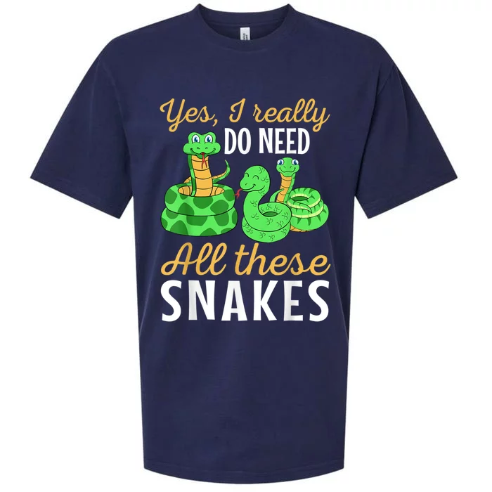 Yes I Really Do Need All These Snakes Reptile Python Sueded Cloud Jersey T-Shirt