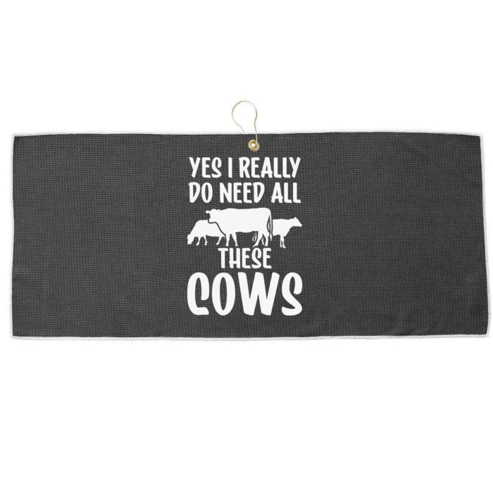 Yes I Really Do Need All These Cows Animals Lover Farm Cow Large Microfiber Waffle Golf Towel