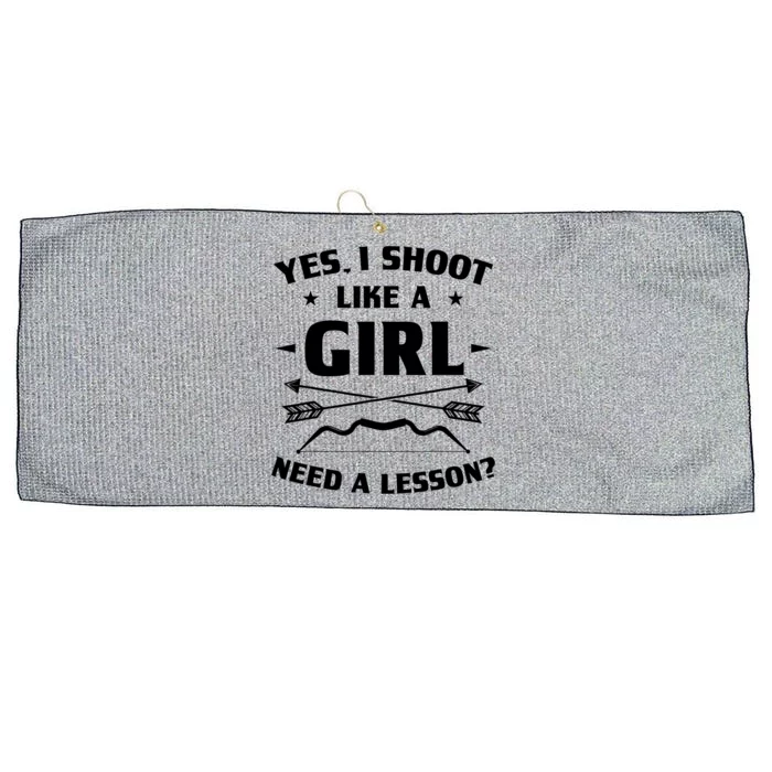 Yes I Shoot Like A Need A Lesson? Archery Archer Gift Large Microfiber Waffle Golf Towel