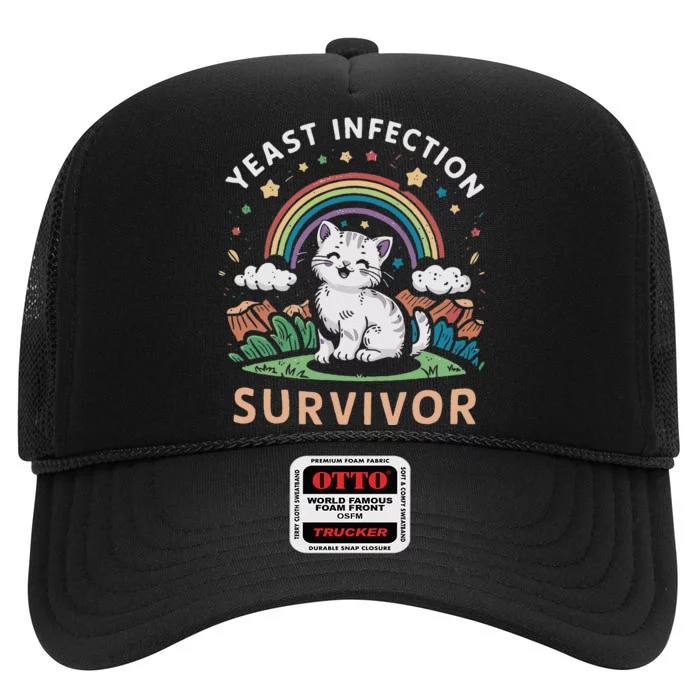 Yeast Infection Survivor High Crown Mesh Trucker Hat