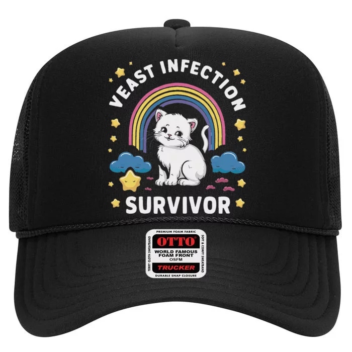 Yeast Infection Survivor High Crown Mesh Trucker Hat