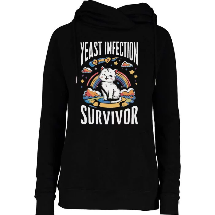 Yeast Infection Survivor Womens Funnel Neck Pullover Hood