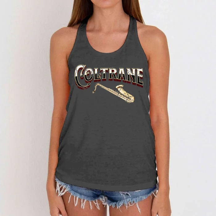 Yes I Speak Coltrane Jazz Music Lover Women's Knotted Racerback Tank