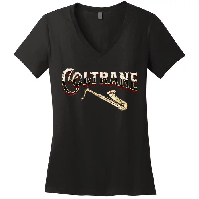 Yes I Speak Coltrane Jazz Music Lover Women's V-Neck T-Shirt