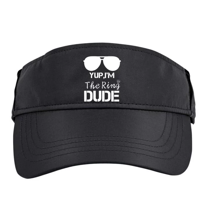 Yup I'm The Ring Dude | Cool Ring Bearer Wedding Gift Adult Drive Performance Visor