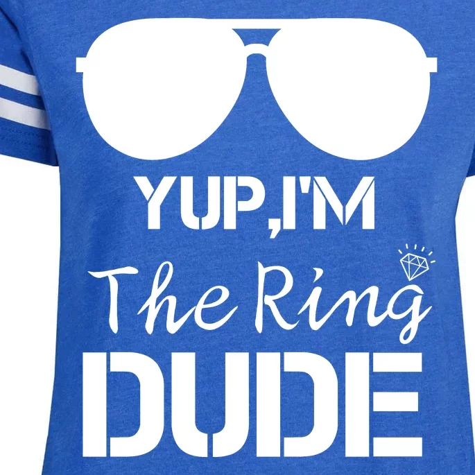 Yup I'm The Ring Dude | Cool Ring Bearer Wedding Gift Enza Ladies Jersey Football T-Shirt