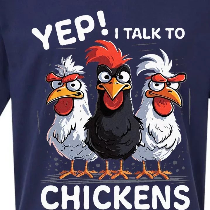 Yep I Talk To Chickens Funny Cute Sueded Cloud Jersey T-Shirt