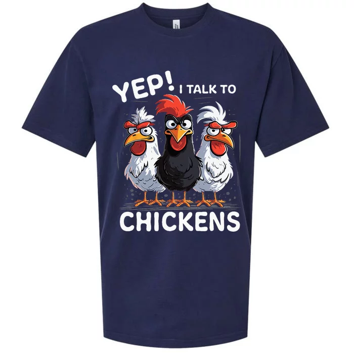 Yep I Talk To Chickens Funny Cute Sueded Cloud Jersey T-Shirt