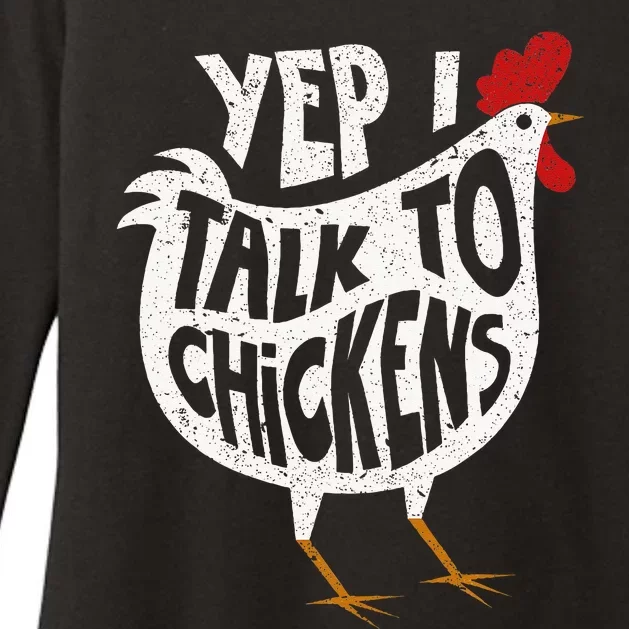 Yep I Talk To Chickens Cute Chicken Buffs Womens CVC Long Sleeve Shirt