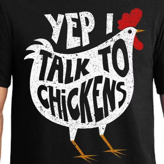 Yep I Talk To Chickens Cute Chicken Buffs Pajama Set