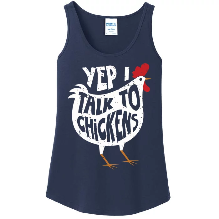 Yep I Talk To Chickens Shirts Cute Chicken Buffs Tee Gift Ladies Essential Tank