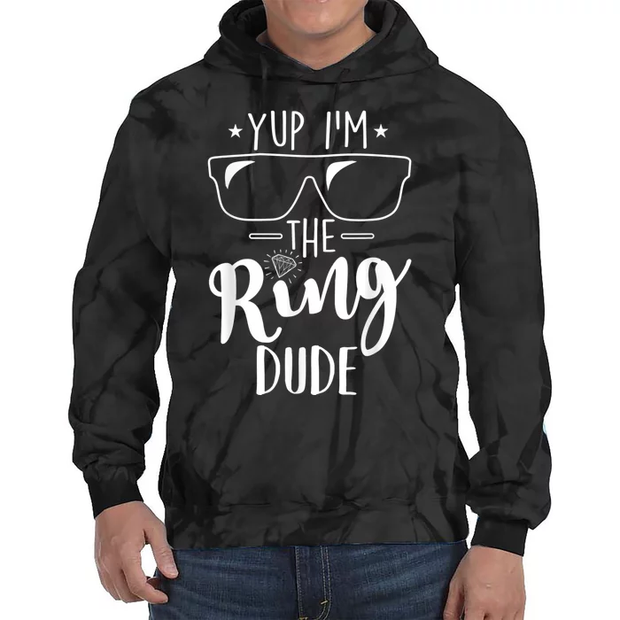 Yup Im The Ring Dude Funny Ring Bearer Wedding Gift Tie Dye Hoodie