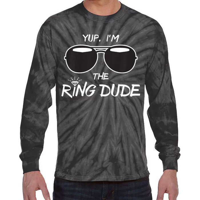 Yup Im The Ring Dude Funny Ring Bearer Wedding Gift Tie-Dye Long Sleeve Shirt