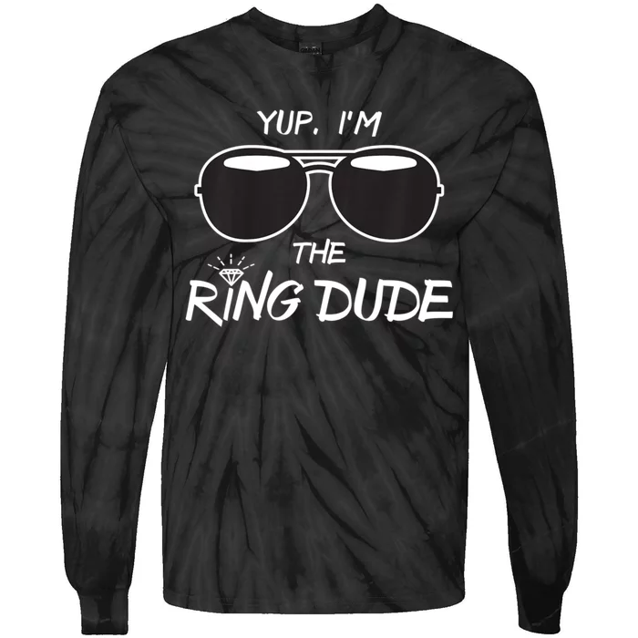 Yup Im The Ring Dude Funny Ring Bearer Wedding Gift Tie-Dye Long Sleeve Shirt