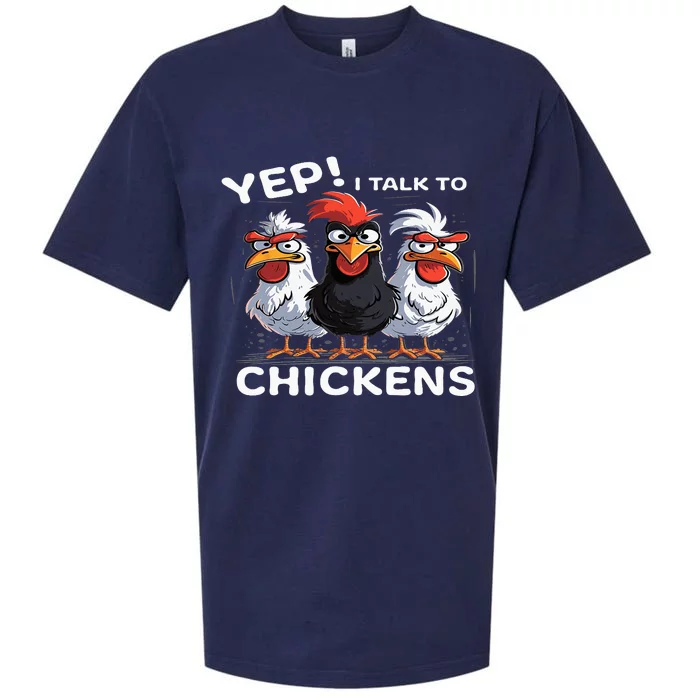 Yep I Talk To Chickens Funny Cute Sueded Cloud Jersey T-Shirt