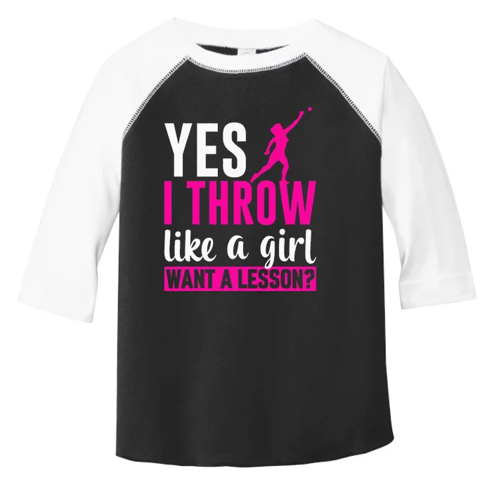 Yes I Throw Lika A  Shot Putter Track And Field Shot Put Toddler Fine Jersey T-Shirt