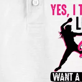 Yes I Throw Like A Girl Cool Pitchers Funny Softball Gift Dry Zone Grid Performance Polo