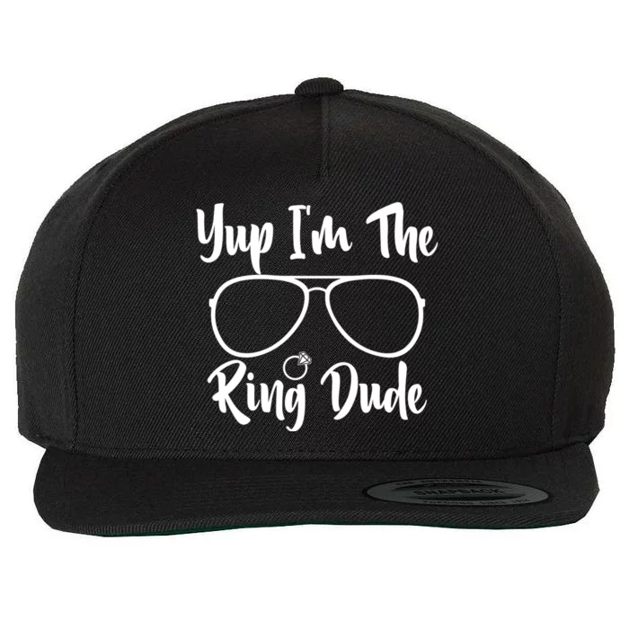 Yup Im The Ring Dude Funny Ring Bearer Wedding Gift Wool Snapback Cap