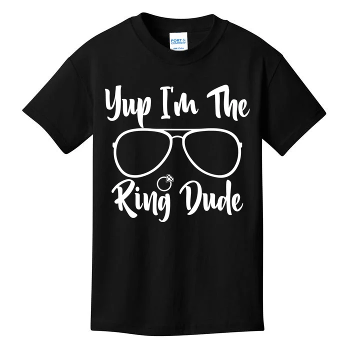 Yup Im The Ring Dude Funny Ring Bearer Wedding Gift Kids T-Shirt