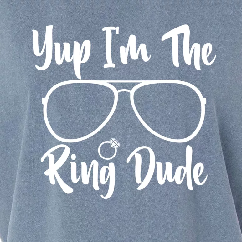 Yup Im The Ring Dude Funny Ring Bearer Wedding Gift Garment-Dyed Women's Muscle Tee