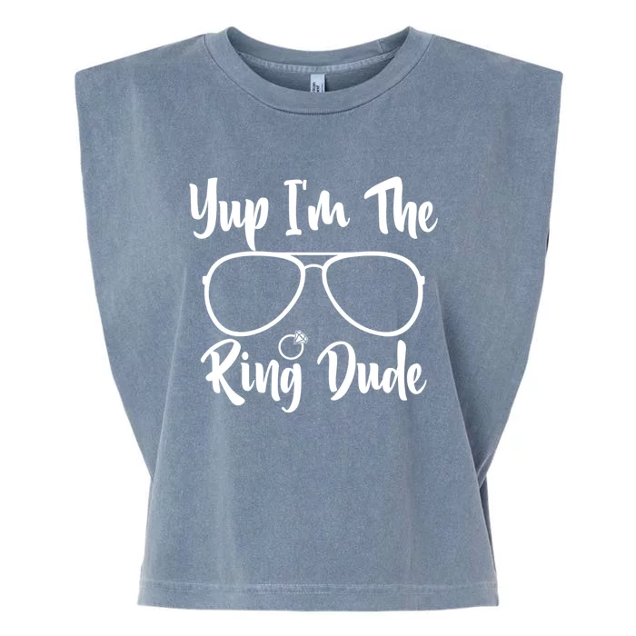 Yup Im The Ring Dude Funny Ring Bearer Wedding Gift Garment-Dyed Women's Muscle Tee