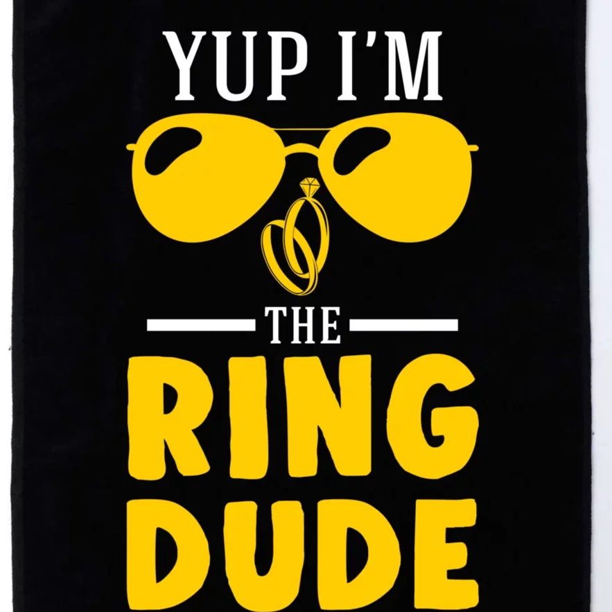 Yup Im The Ring Dude Funny Ring Bearer Wedding Gift Platinum Collection Golf Towel