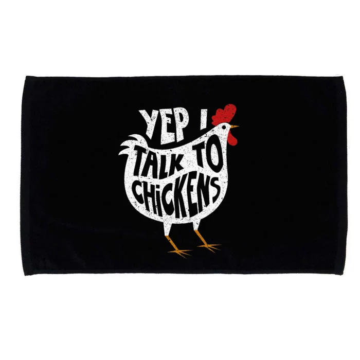 Yep I Talk To Chickens Cute Chicken Buffs Microfiber Hand Towel