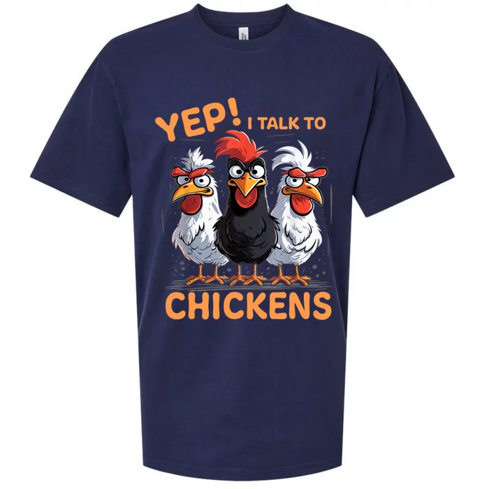 Yep I Talk To Chickens Funny Cute Sueded Cloud Jersey T-Shirt