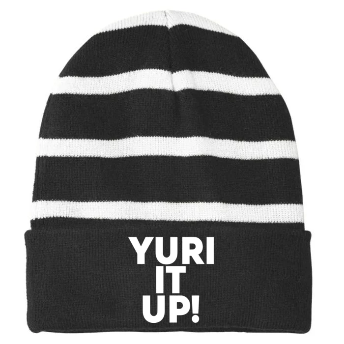 Yuri It Up Striped Beanie with Solid Band