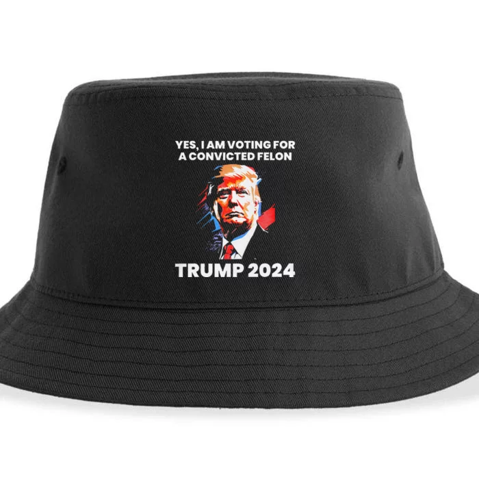 Yes IM Voting For The Convicted Felon Trump 2024 Sustainable Bucket Hat