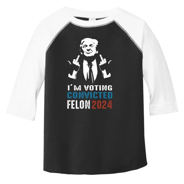 Yes IM Voting Convicted Felon 2024 Toddler Fine Jersey T-Shirt