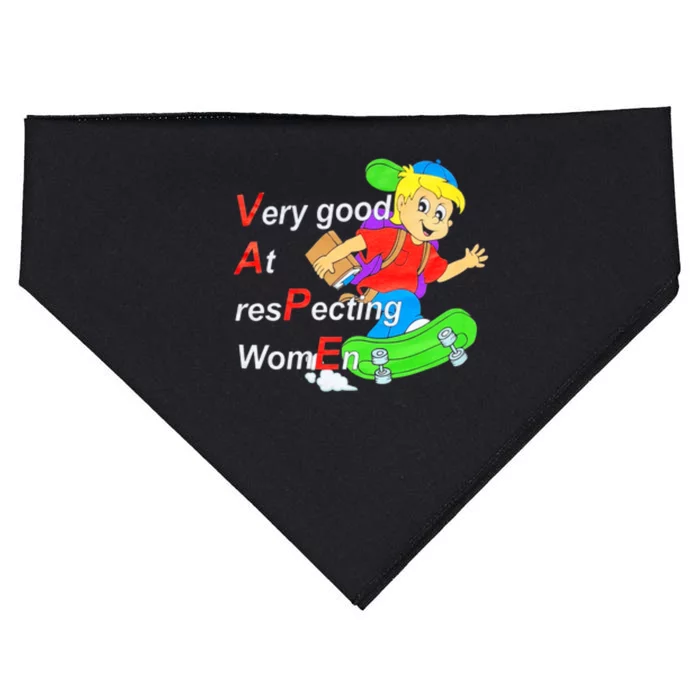 Yeah I Vape Very Good At Respecting Women Funny USA-Made Doggie Bandana