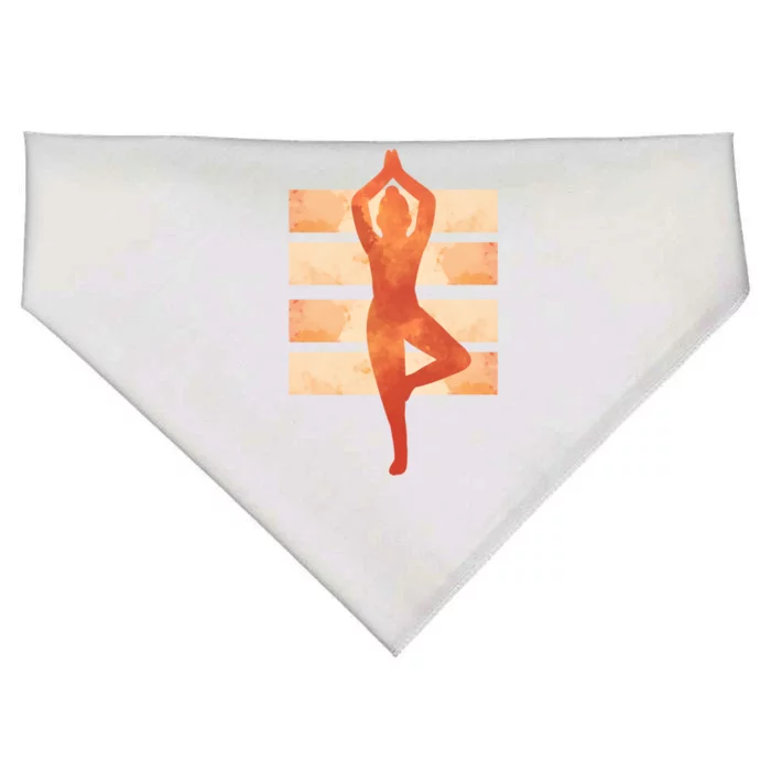 Yoga Instructor Vriksasana Yoga Pose Cool Gift USA-Made Doggie Bandana